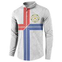 Personalized Yorkshire Celtic Heritage Button Sweatshirt Cross Style - Wonder Print Shop