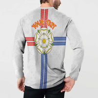 Personalized Yorkshire Celtic Heritage Button Sweatshirt Cross Style - Wonder Print Shop