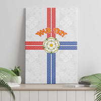 Personalized Yorkshire Celtic Heritage Canvas Wall Art Cross Style - Wonder Print Shop