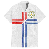 Personalized Yorkshire Celtic Heritage Family Matching Puletasi and Hawaiian Shirt Cross Style - Wonder Print Shop