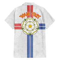 Personalized Yorkshire Celtic Heritage Family Matching Short Sleeve Bodycon Dress and Hawaiian Shirt Cross Style - Wonder Print Shop