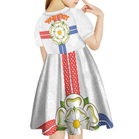 Personalized Yorkshire Celtic Heritage Kid Short Sleeve Dress Cross Style - Wonder Print Shop
