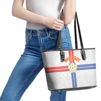 Personalized Yorkshire Celtic Heritage Leather Tote Bag Cross Style - Wonder Print Shop