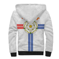 Personalized Yorkshire Celtic Heritage Sherpa Hoodie Cross Style - Wonder Print Shop