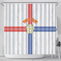 Personalized Yorkshire Celtic Heritage Shower Curtain Cross Style - Wonder Print Shop