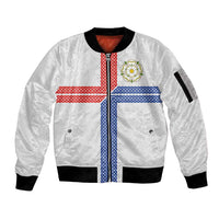 Personalized Yorkshire Celtic Heritage Sleeve Zip Bomber Jacket Cross Style - Wonder Print Shop