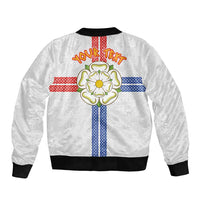 Personalized Yorkshire Celtic Heritage Sleeve Zip Bomber Jacket Cross Style - Wonder Print Shop