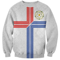 Personalized Yorkshire Celtic Heritage Sweatshirt Cross Style - Wonder Print Shop