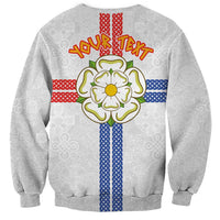 Personalized Yorkshire Celtic Heritage Sweatshirt Cross Style - Wonder Print Shop