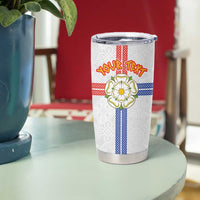 Personalized Yorkshire Celtic Heritage Tumbler Cup Cross Style - Wonder Print Shop