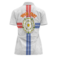 Personalized Yorkshire Celtic Heritage Women Polo Shirt Cross Style - Wonder Print Shop