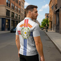 Personalized Yorkshire Celtic Heritage Zipper Polo Shirt Cross Style - Wonder Print Shop