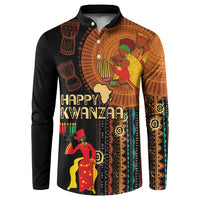 Happy Kwanzaa African Tribal Pattern Button Sweatshirt - Wonder Print Shop
