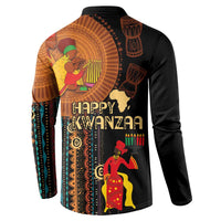 Happy Kwanzaa African Tribal Pattern Button Sweatshirt - Wonder Print Shop