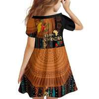 Happy Kwanzaa African Tribal Pattern Family Matching Long Sleeve Bodycon Dress and Hawaiian Shirt - Wonder Print Shop