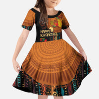 Happy Kwanzaa African Tribal Pattern Family Matching Off Shoulder Maxi Dress and Hawaiian Shirt - Wonder Print Shop