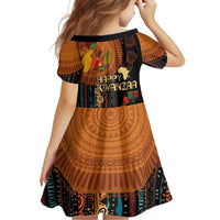 Happy Kwanzaa African Tribal Pattern Family Matching Off Shoulder Maxi Dress and Hawaiian Shirt - Wonder Print Shop