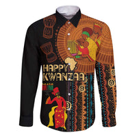 Happy Kwanzaa African Tribal Pattern Family Matching Short Sleeve Bodycon Dress and Hawaiian Shirt - Wonder Print Shop