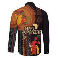 Happy Kwanzaa African Tribal Pattern Family Matching Tank Maxi Dress and Hawaiian Shirt - Wonder Print Shop