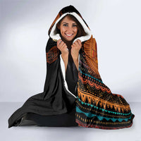 Happy Kwanzaa African Tribal Pattern Hooded Blanket