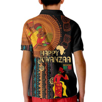Happy Kwanzaa African Tribal Pattern Kid Polo Shirt - Wonder Print Shop