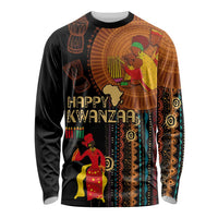 Happy Kwanzaa African Tribal Pattern Long Sleeve Shirt - Wonder Print Shop