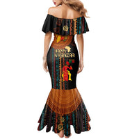 Happy Kwanzaa African Tribal Pattern Mermaid Dress - Wonder Print Shop