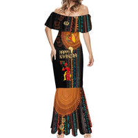 Happy Kwanzaa African Tribal Pattern Mermaid Dress - Wonder Print Shop