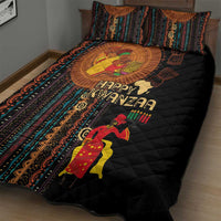 Happy Kwanzaa African Tribal Pattern Quilt Bed Set - Wonder Print Shop