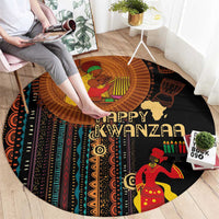 Happy Kwanzaa African Tribal Pattern Round Carpet