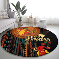 Happy Kwanzaa African Tribal Pattern Round Carpet