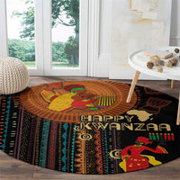 Happy Kwanzaa African Tribal Pattern Round Carpet