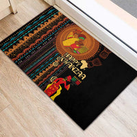 Happy Kwanzaa African Tribal Pattern Rubber Doormat - Wonder Print Shop