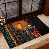 Happy Kwanzaa African Tribal Pattern Rubber Doormat - Wonder Print Shop