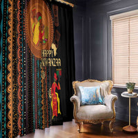 Happy Kwanzaa African Tribal Pattern Window Curtain - Wonder Print Shop
