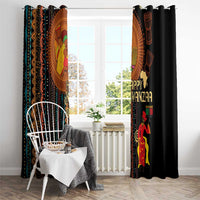 Happy Kwanzaa African Tribal Pattern Window Curtain - Wonder Print Shop