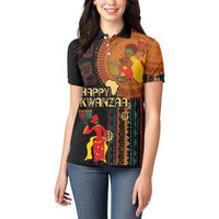 Happy Kwanzaa African Tribal Pattern Women Polo Shirt - Wonder Print Shop