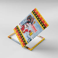 Deutschland Frohe Weihnachten Canvas Wall Art Funny Der Weihnachtsmann and Krampus Drink Beer Together - Wonder Print Shop