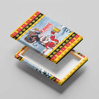 Deutschland Frohe Weihnachten Canvas Wall Art Funny Der Weihnachtsmann and Krampus Drink Beer Together - Wonder Print Shop