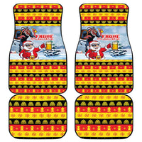 Deutschland Frohe Weihnachten Car Mats Funny Der Weihnachtsmann and Krampus Drink Beer Together - Wonder Print Shop