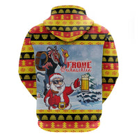 Deutschland Frohe Weihnachten Hoodie Funny Der Weihnachtsmann and Krampus Drink Beer Together - Wonder Print Shop