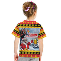 Deutschland Frohe Weihnachten Kid T Shirt Funny Der Weihnachtsmann and Krampus Drink Beer Together - Wonder Print Shop