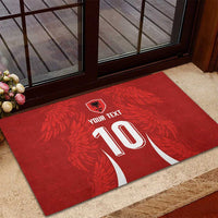 Custom Albania National Football Rubber Doormat The Wings Sporty Style - Wonder Print Shop