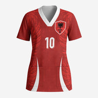 Custom Albania National Football Scrub Top The Wings Sporty Style - Wonder Print Shop
