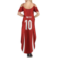 Custom Albania National Football Summer Maxi Dress The Wings Sporty Style - Wonder Print Shop