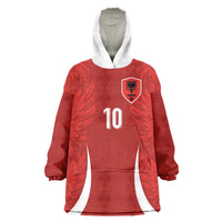 Custom Albania National Football Wearable Blanket Hoodie The Wings Sporty Style - Wonder Print Shop