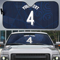 Custom Scotland National Football Auto Sun Shade Tartan Patchwork and Sport Lion - Wonder Print Shop