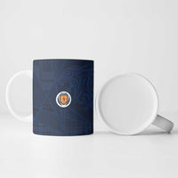 Custom Scotland National Football Ceramic Mug Tartan Patchwork and Sport Lion - Wonder Print Shop