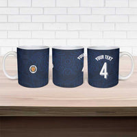Custom Scotland National Football Ceramic Mug Tartan Patchwork and Sport Lion - Wonder Print Shop