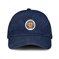 Scotland National Football Classic Cap Tartan Patchwork and Sport Lion - Wonder Print Shop
